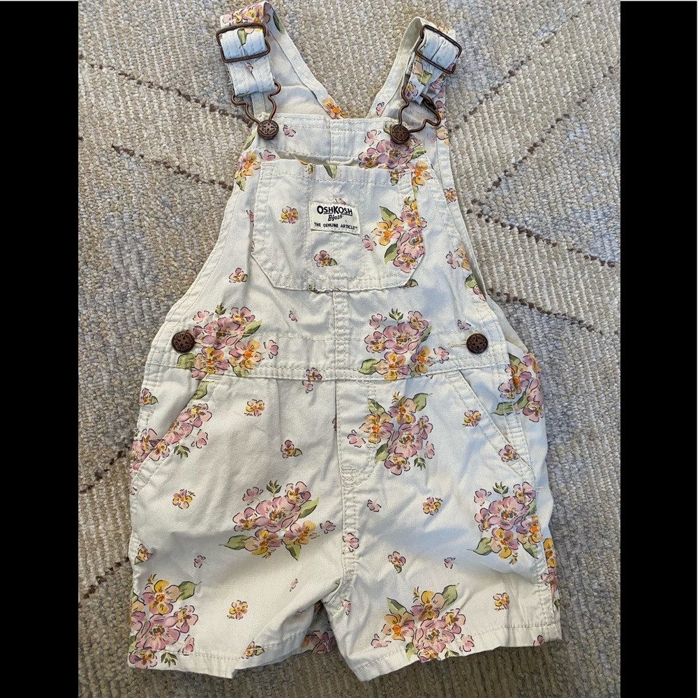 OshKosh Floral Overall Shorts